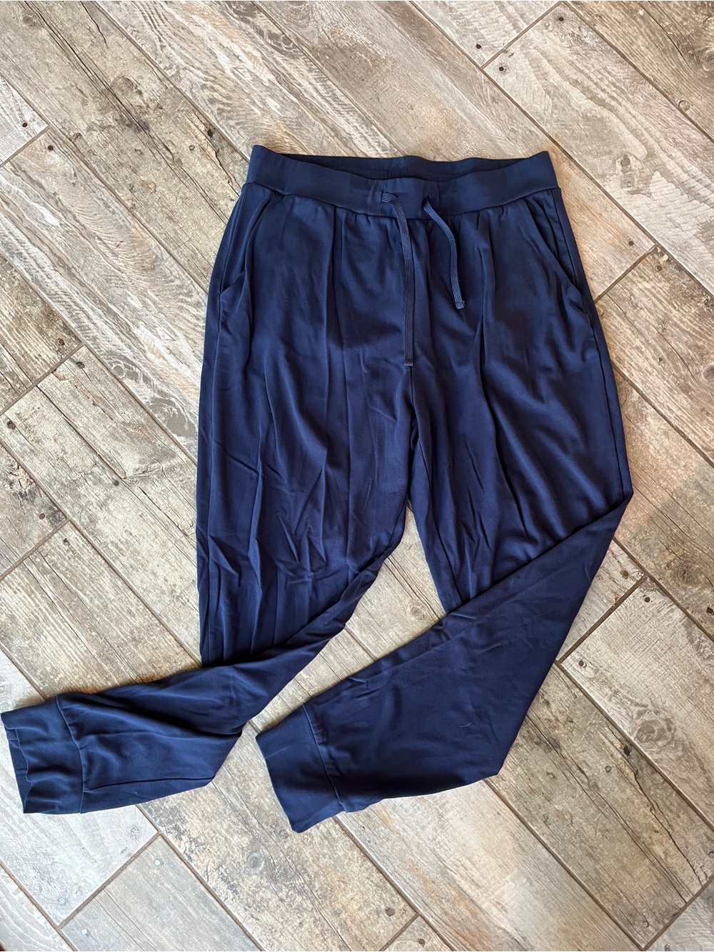 Women's Navy Drawstring Jogger Pants